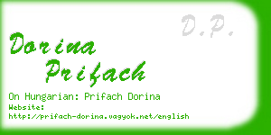 dorina prifach business card